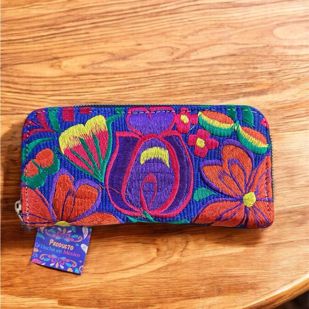 Black Wallet, Handcrafted Wallet, Embroidered Wallet, Women’s Wallet, Artisanal